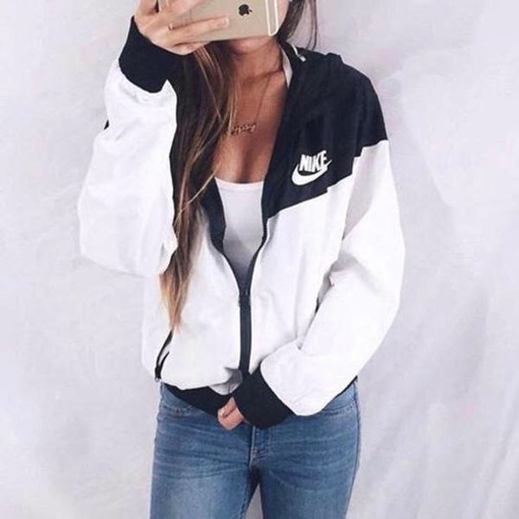 black and white nike vest